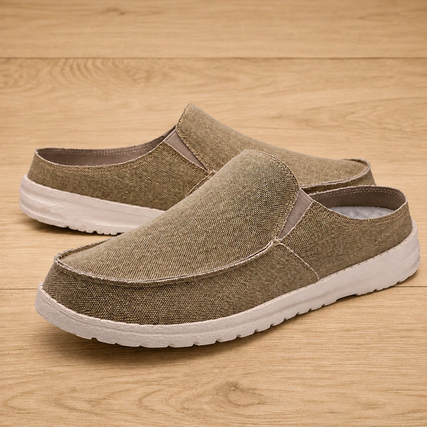 Men's Casual Slip On Canvas Mules