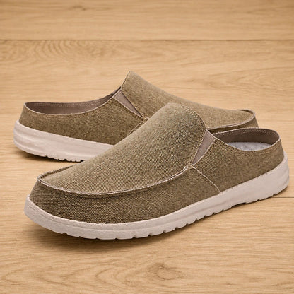 Men's Casual Slip On Canvas Mules