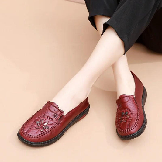 New Summer Vintage Floral Spliced Color Stitched Hook Flats Casual Women shoes