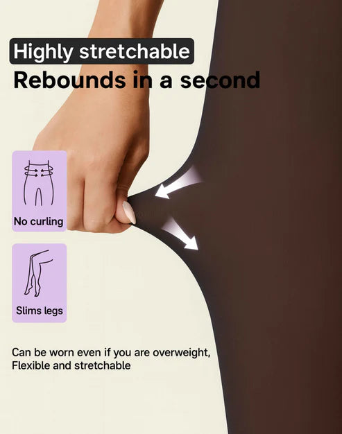 Women’s Translucent-Effect Fleece-Lined High-Waist Tights