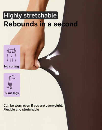 Women’s Translucent-Effect Fleece-Lined High-Waist Tights