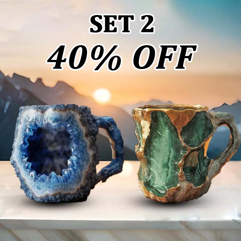 Geode-Style Crystal Effect Coffee Mug