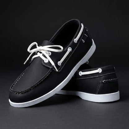 Men's Two Tone Lace Boat Shoes