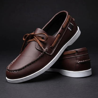 Men's Two Tone Lace Boat Shoes