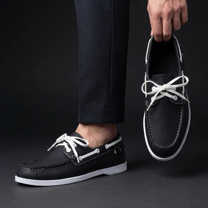Men's Two Tone Lace Boat Shoes