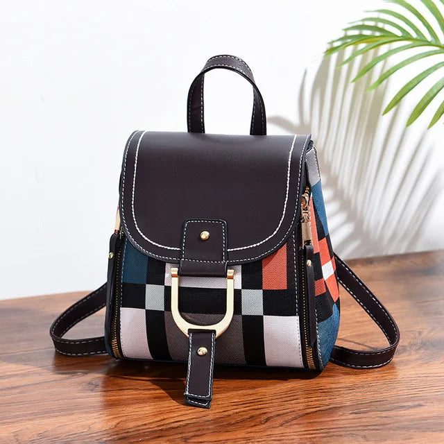 Women's Striped Mini Backpack
