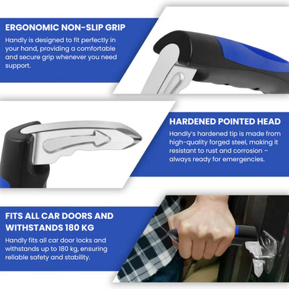 2-in-1 Vehicle Assist Handle with Non-Slip Grip