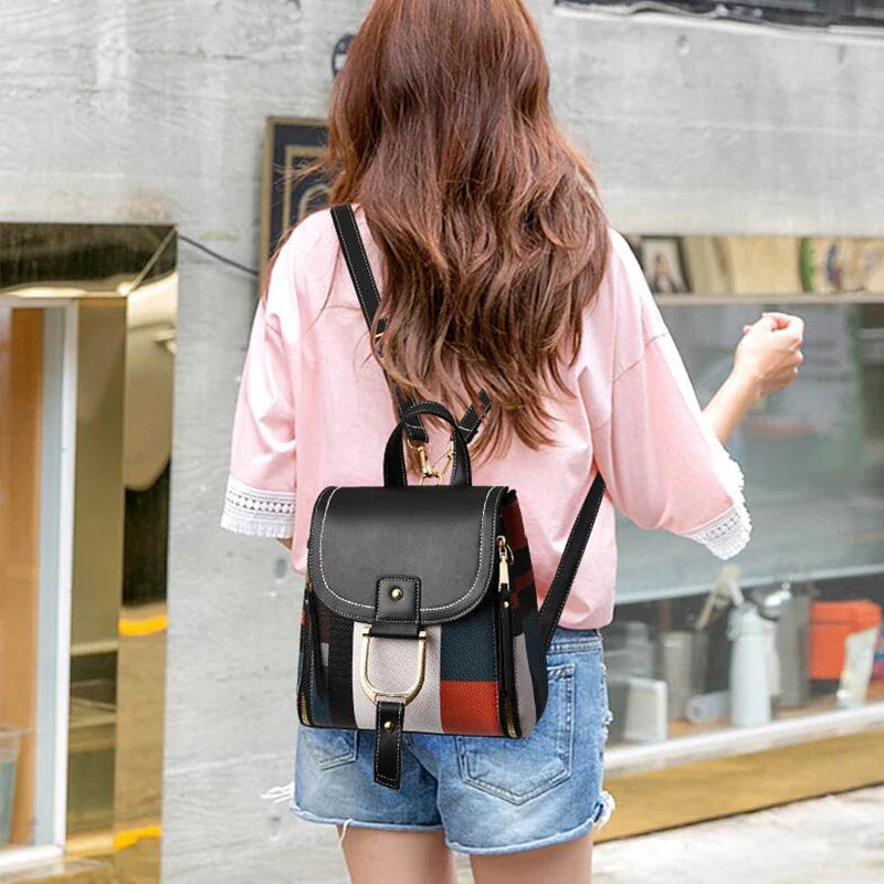 Women's Striped Mini Backpack
