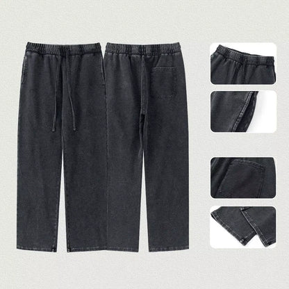 Men's Washed Straight-Leg Joggers
