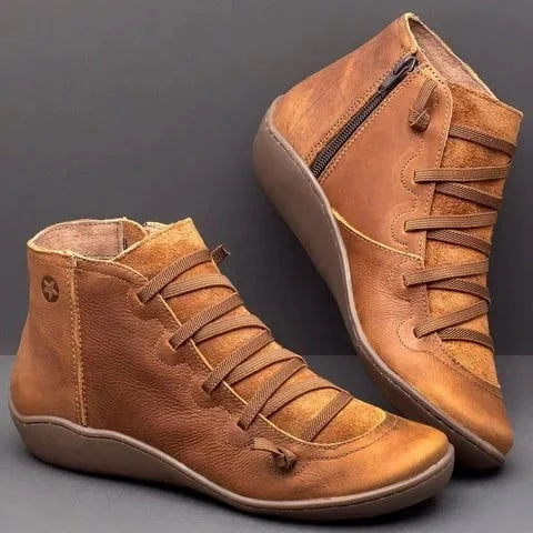 Comfortable Leather-Look Arch Support Boots