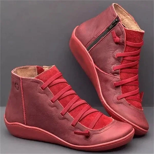 Comfortable Leather-Look Arch Support Boots