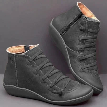 Comfortable Leather-Look Arch Support Boots