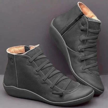 Comfortable Leather-Look Arch Support Boots