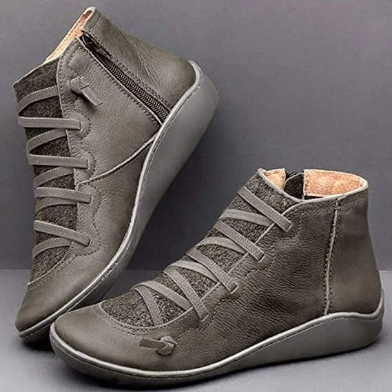 Comfortable Leather-Look Arch Support Boots