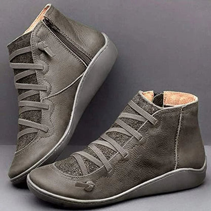 Comfortable Leather-Look Arch Support Boots