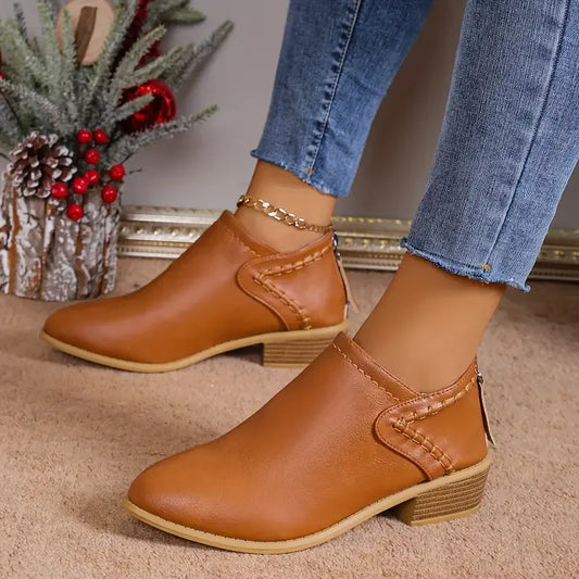 All-Season Stylish Chelsea Ankle Boots with Mid Heel