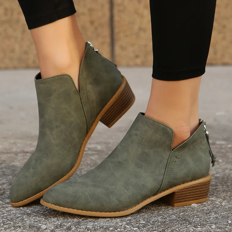 All-Season Stylish Chelsea Ankle Boots with Mid Heel