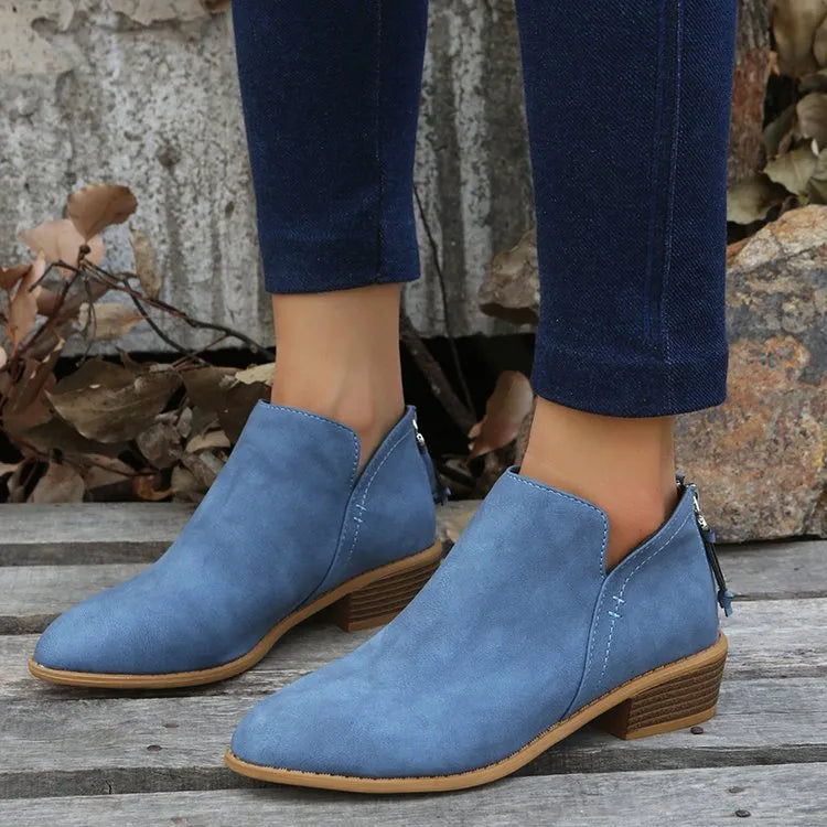 All-Season Stylish Chelsea Ankle Boots with Mid Heel