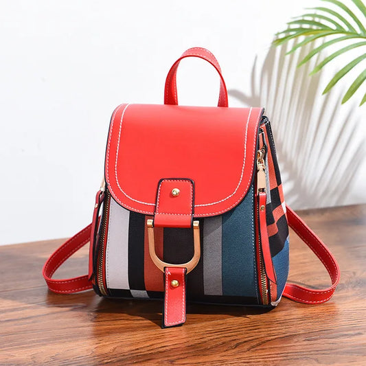 Women's Striped Mini Backpack