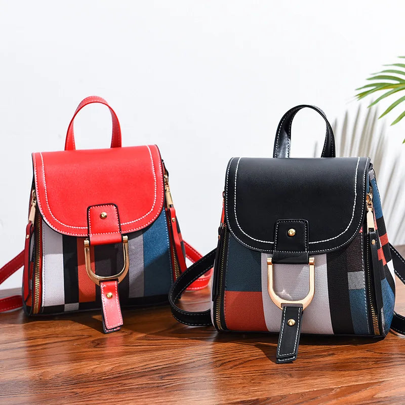 Women's Striped Mini Backpack