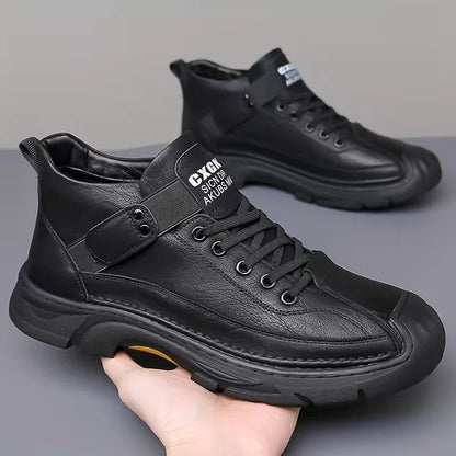 Men’s Support Leather-Look Comfort Boots