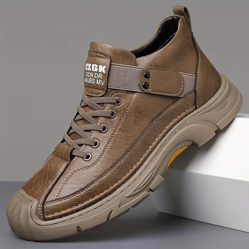 Men’s Support Leather-Look Comfort Boots