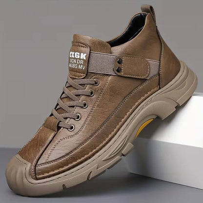 Men’s Support Leather-Look Comfort Boots