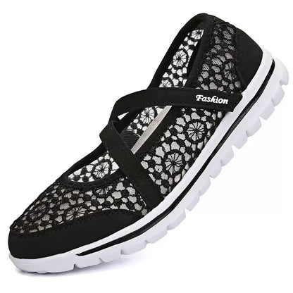 Women's Elegant Lace Breathable Slip On Sneakers