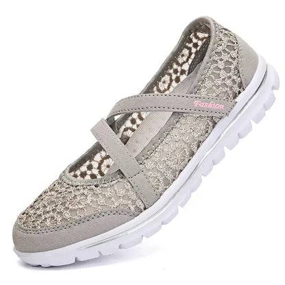 Women's Elegant Lace Breathable Slip On Sneakers