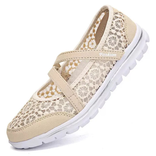 Women's Elegant Lace Breathable Slip On Sneakers