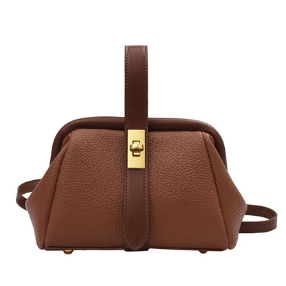 Women’s Textured Padlock Strap Shoulder Bag