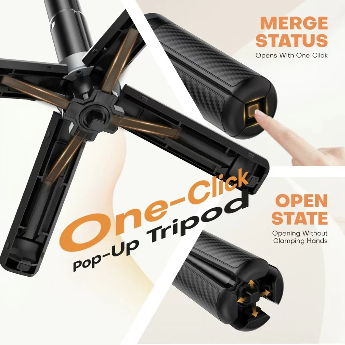 Pocket-Size Magnetic Selfie Stick and Tripod