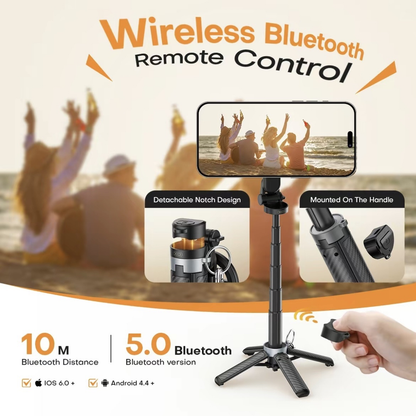Pocket-Size Magnetic Selfie Stick and Tripod