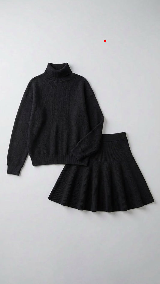 Women’s Soft Sculpt Knit Two Piece Skirt Set
