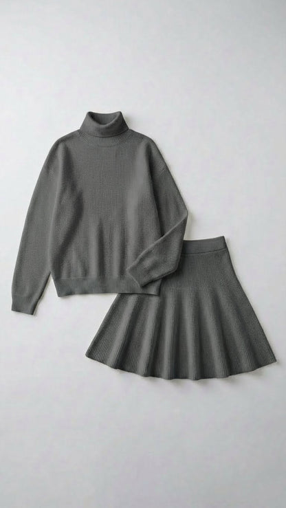 Women’s Soft Sculpt Knit Two Piece Skirt Set
