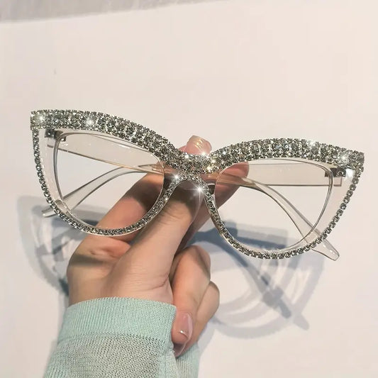 Chic Cat Eye Rhinestone Reading Glasses