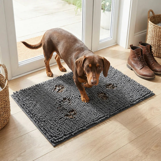 Super Absorbent Non-Slip Washable Dog Mud Mat