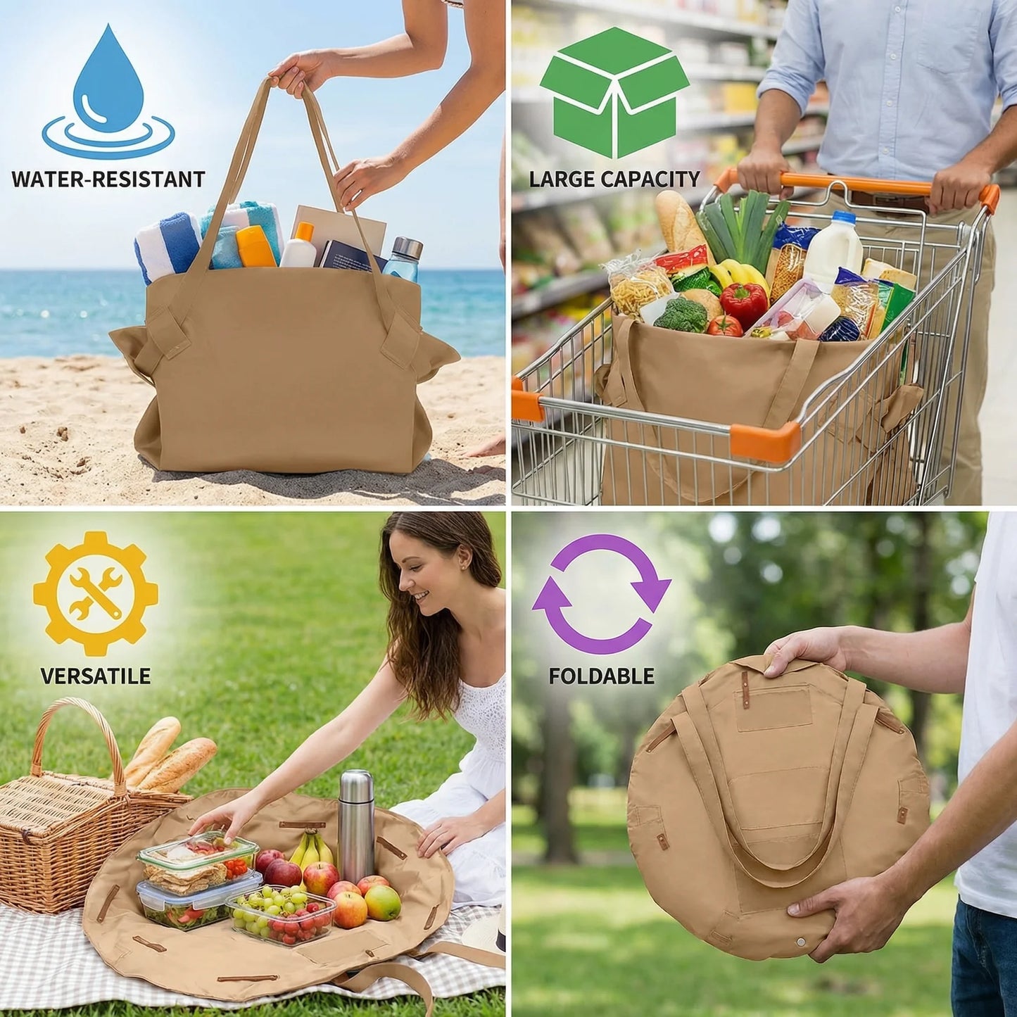 Foldable Multi-Use Storage Organiser Bag – Water-Resistant & Spacious