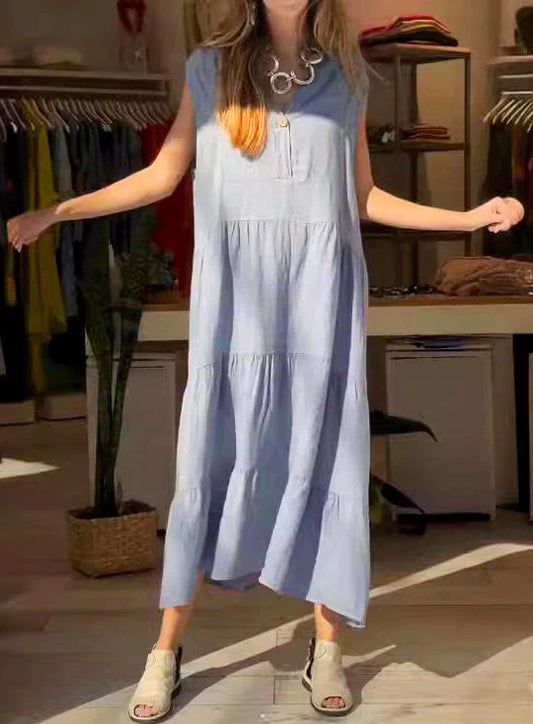 Retro women's cotton dress