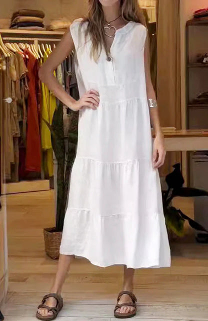 Retro women's cotton dress