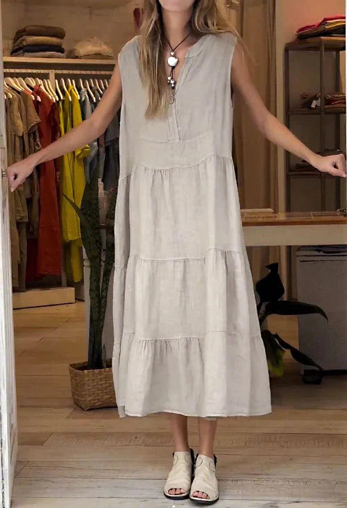 Retro women's cotton dress