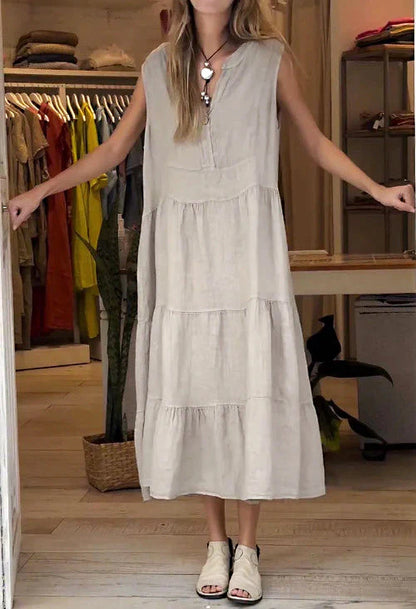 Retro women's cotton dress