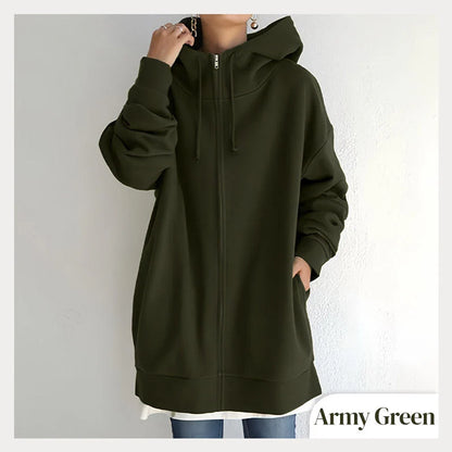 Women's Zipper Hooded Sweater - Autumn/Winter