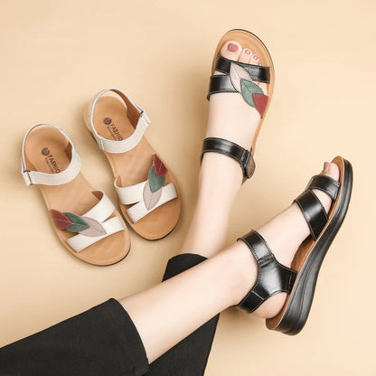 Premium Leather-Look Anti-Slip Flat Women's Shoes