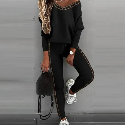 Women's Patterned Two Piece Casual Set
