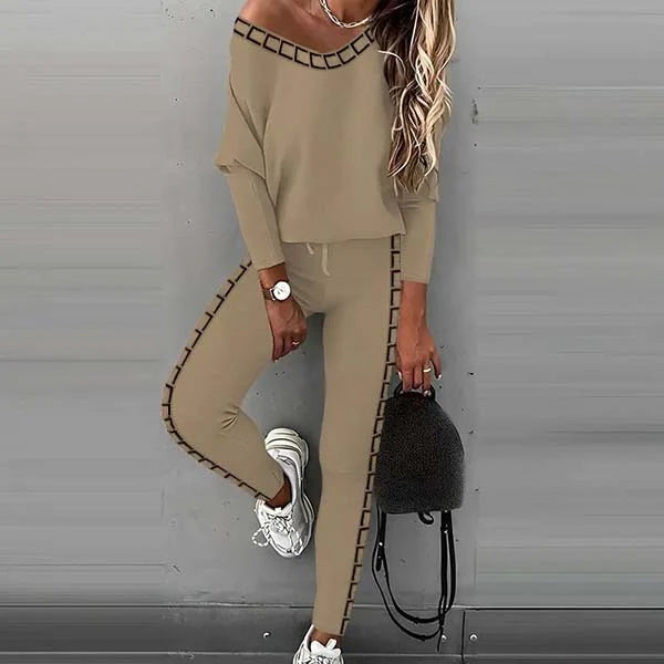 Women's Patterned Two Piece Casual Set
