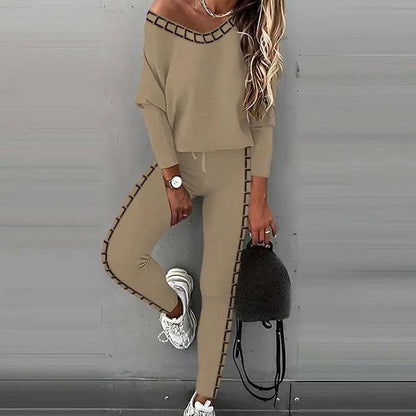Women's Patterned Two Piece Casual Set