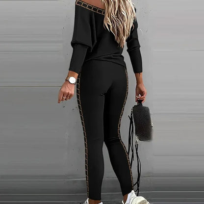 Women's Patterned Two Piece Casual Set