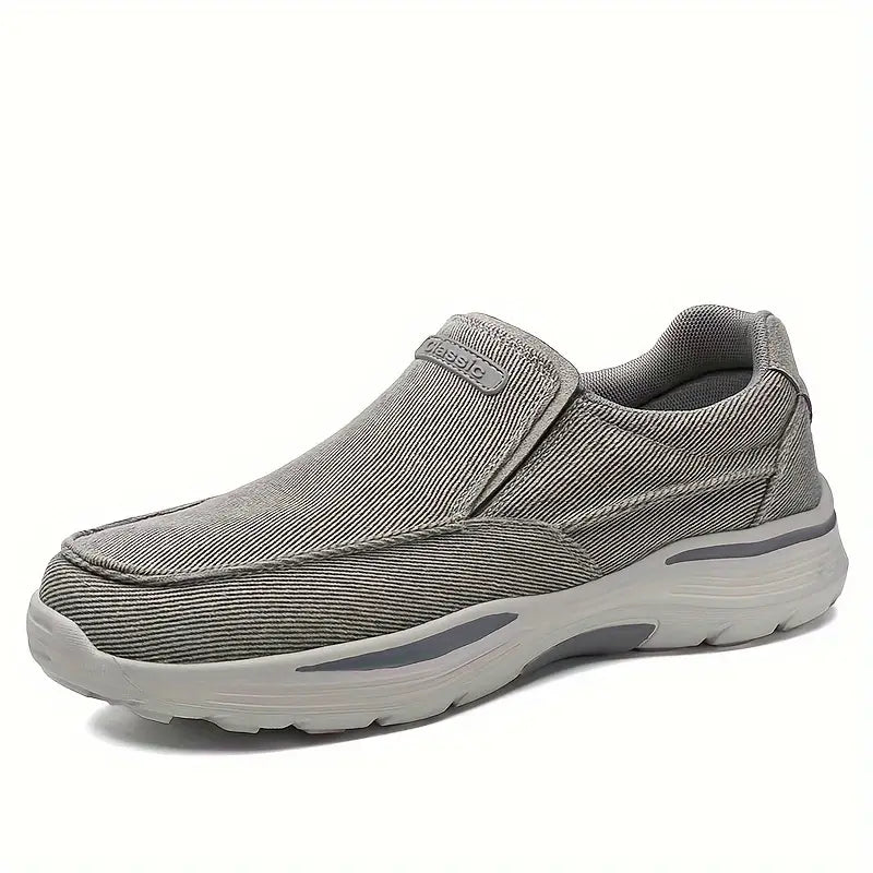 Solid Color Slip-On Loafers for Plus Size Men
