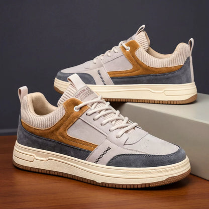 Men’s Colour-Block Lace-Up Trainers